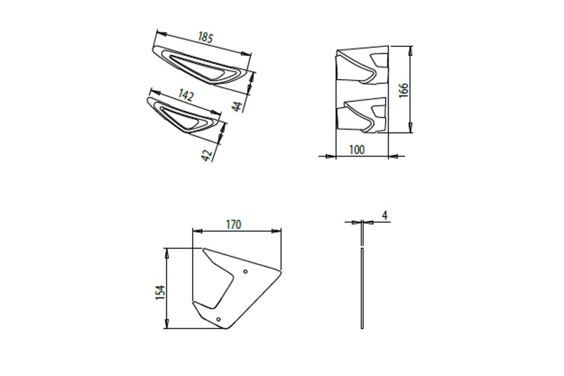 conjunto de alerones downforce