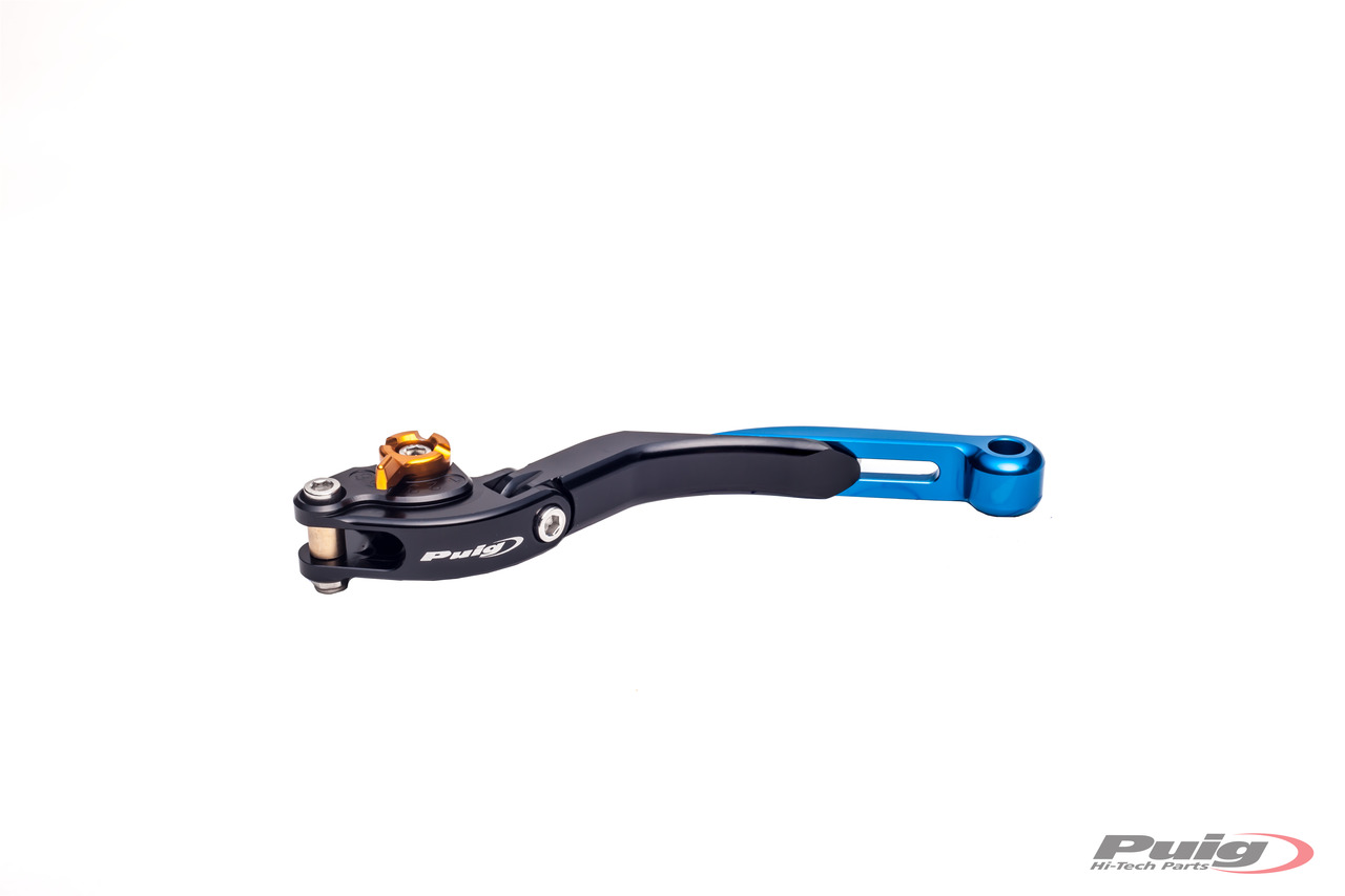 maneta embrague cuerpo negro extensible azul