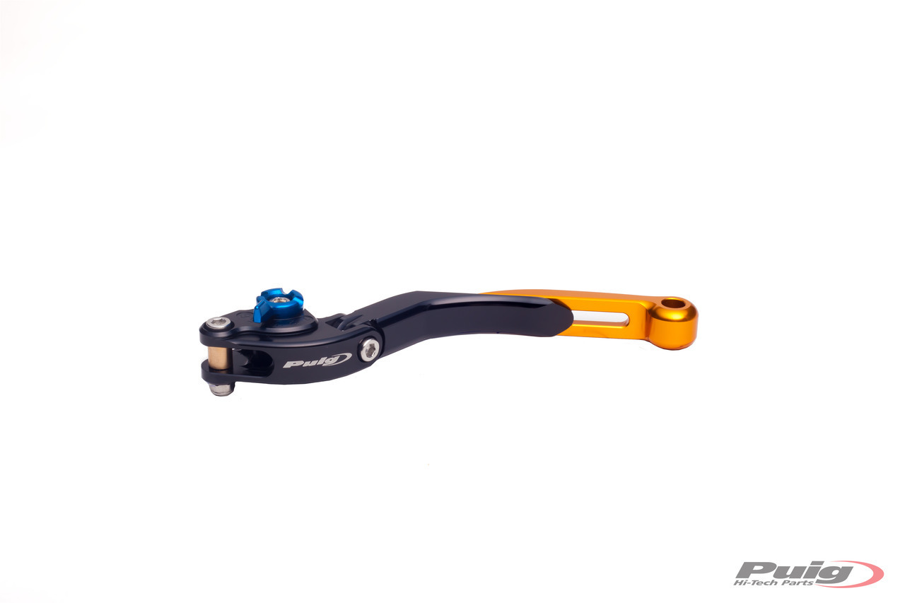 maneta embrague cuerpo negro extensible dorado