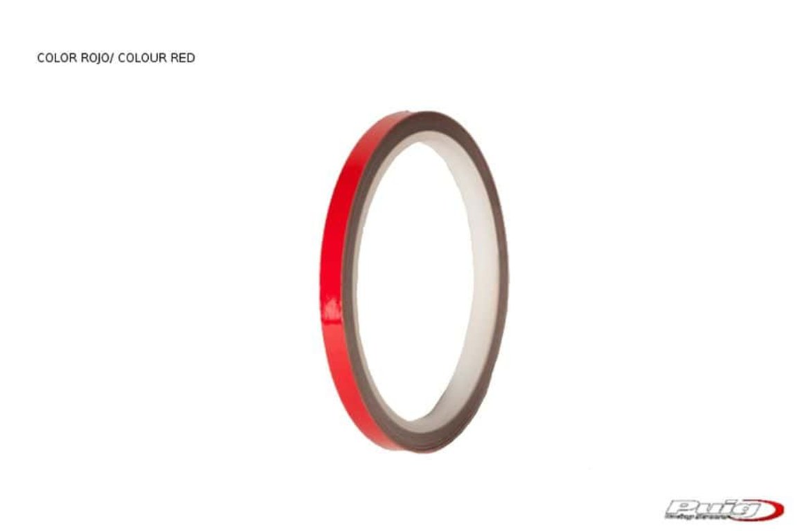 tiras fluorescentes para llantas de moto de 16'' a 18'' - pack de 6 metros