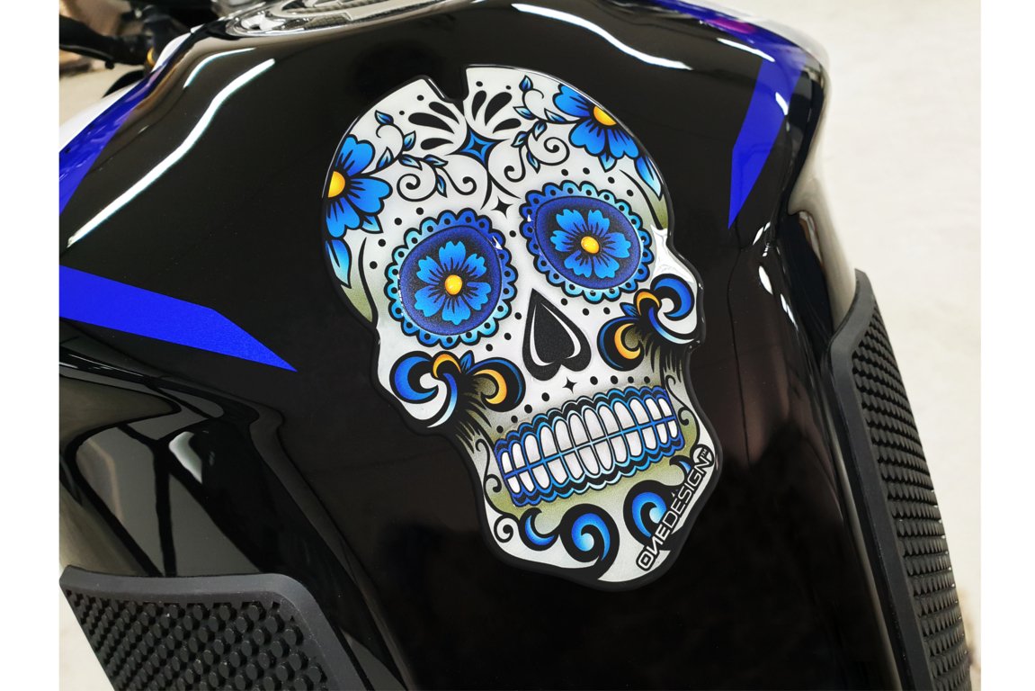 protector adhesivo de deposito skull