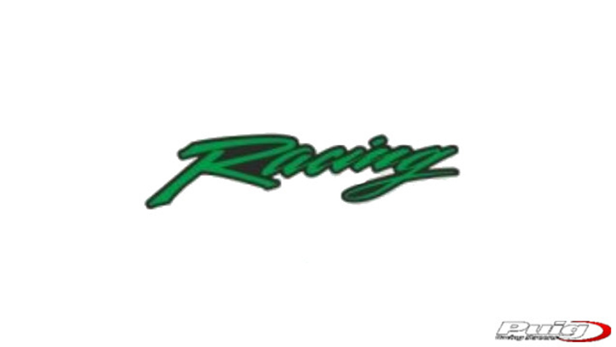 pack 10 unidades logos adhesivos vinilo con texto racing