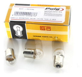 caja con 10 bombillas intermitentes para motocicleta racing 12v 10w - transparente/naranja