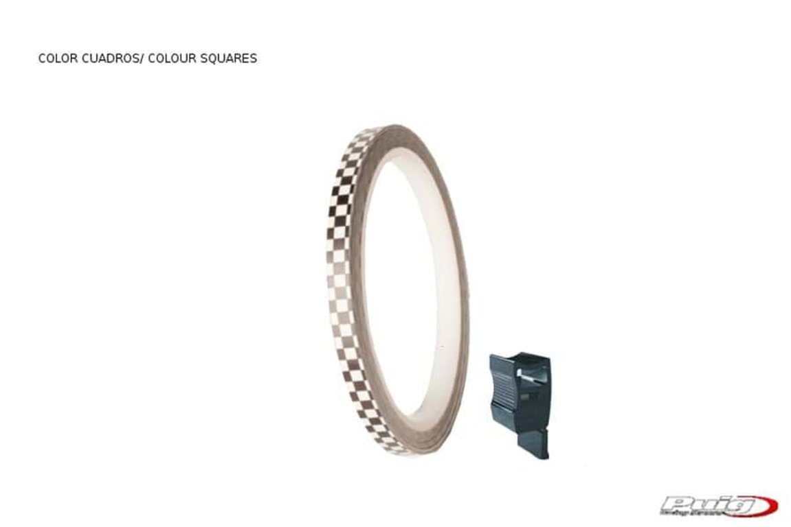 rollo de tiras fluorescentes para llantas de moto