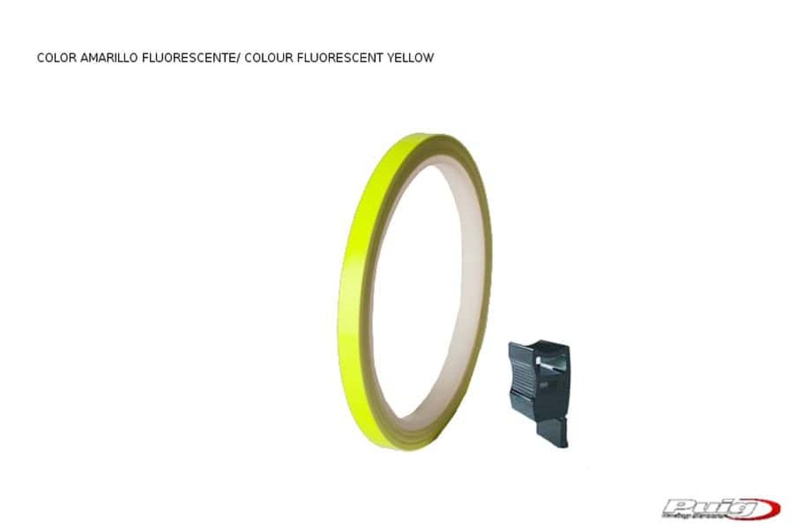 rollo de tiras fluorescentes para llantas de moto