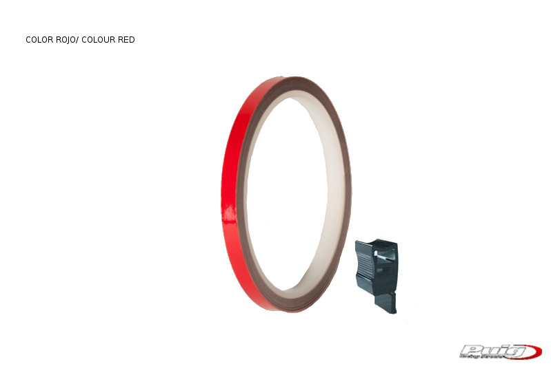 rollo de tiras fluorescentes para llantas de moto