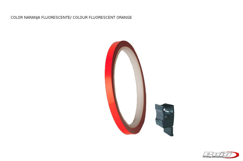 rollo de tiras fluorescentes para llantas de moto