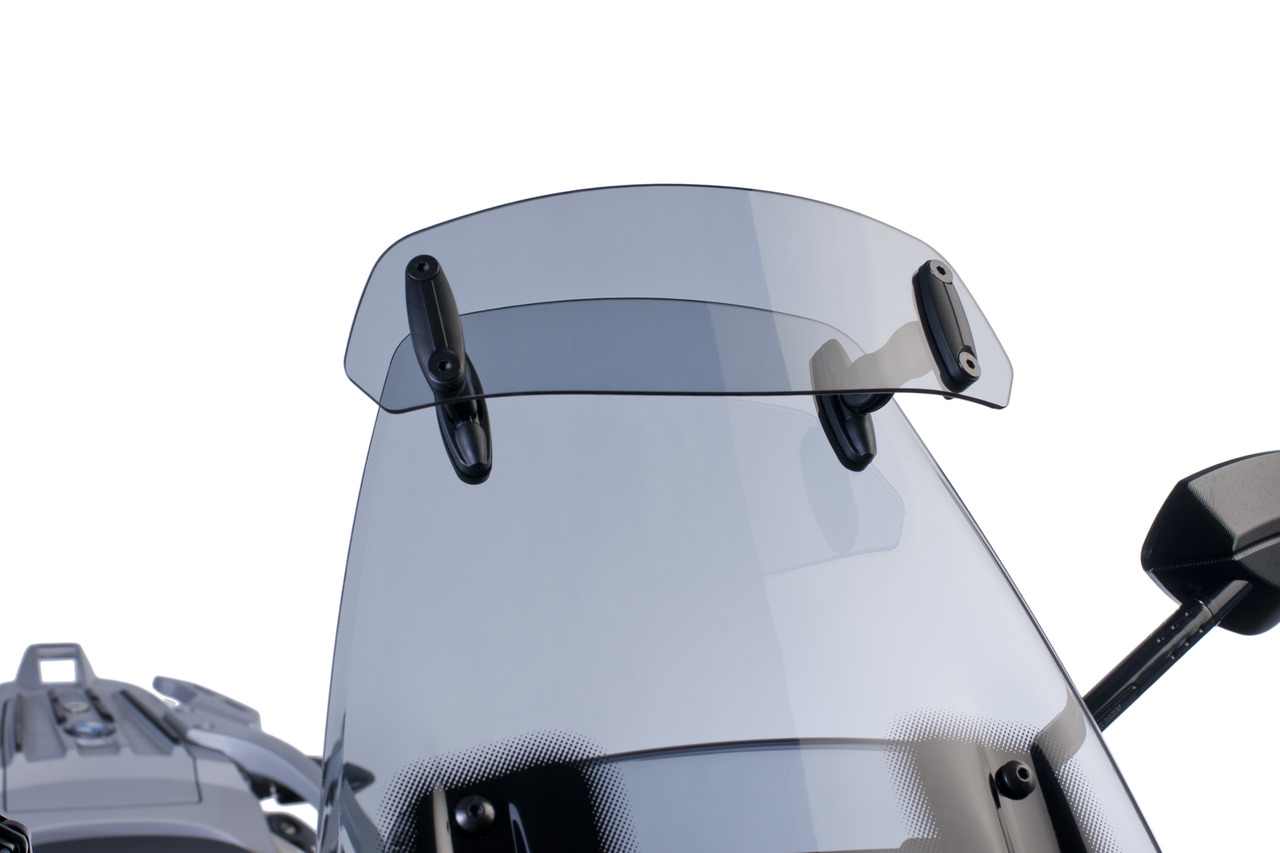 visera deflector aire multiregulable para cupulas de moto