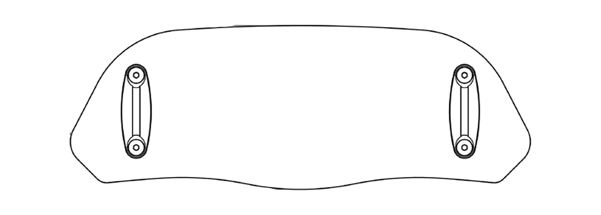 recambio de visera suelta deflector de cupula 277x100mm