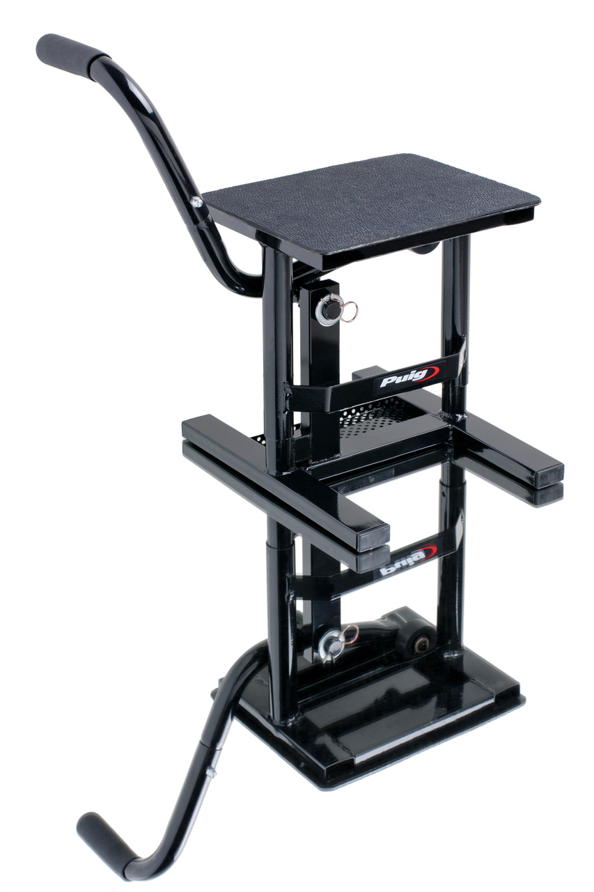 caballete para motos off road básico negro con goma