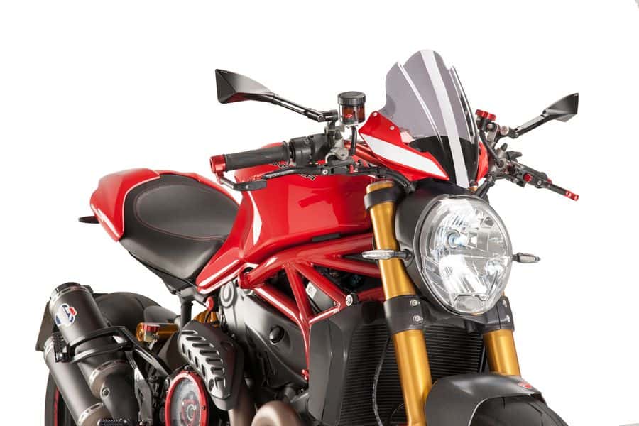 4512-compatible con DUCATI MONSTER 821 2014-2020 Cúpula para-brisa TOUGING de PU - Imagen 9 de 25