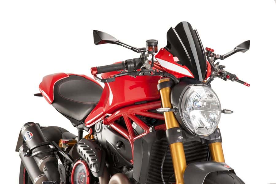 4512-compatible con DUCATI MONSTER 821 2014-2020 Cúpula para-brisa TOUGING de PU - Imagen 19 de 25