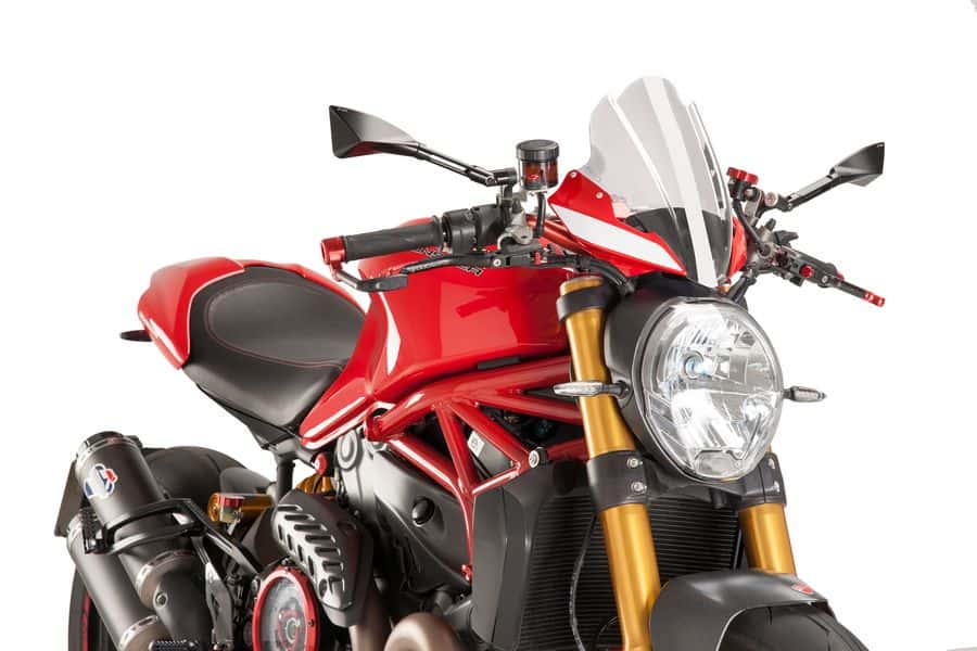 4512-compatible con DUCATI MONSTER 821 2014-2020 Cúpula para-brisa TOUGING de PU - Imagen 24 de 25