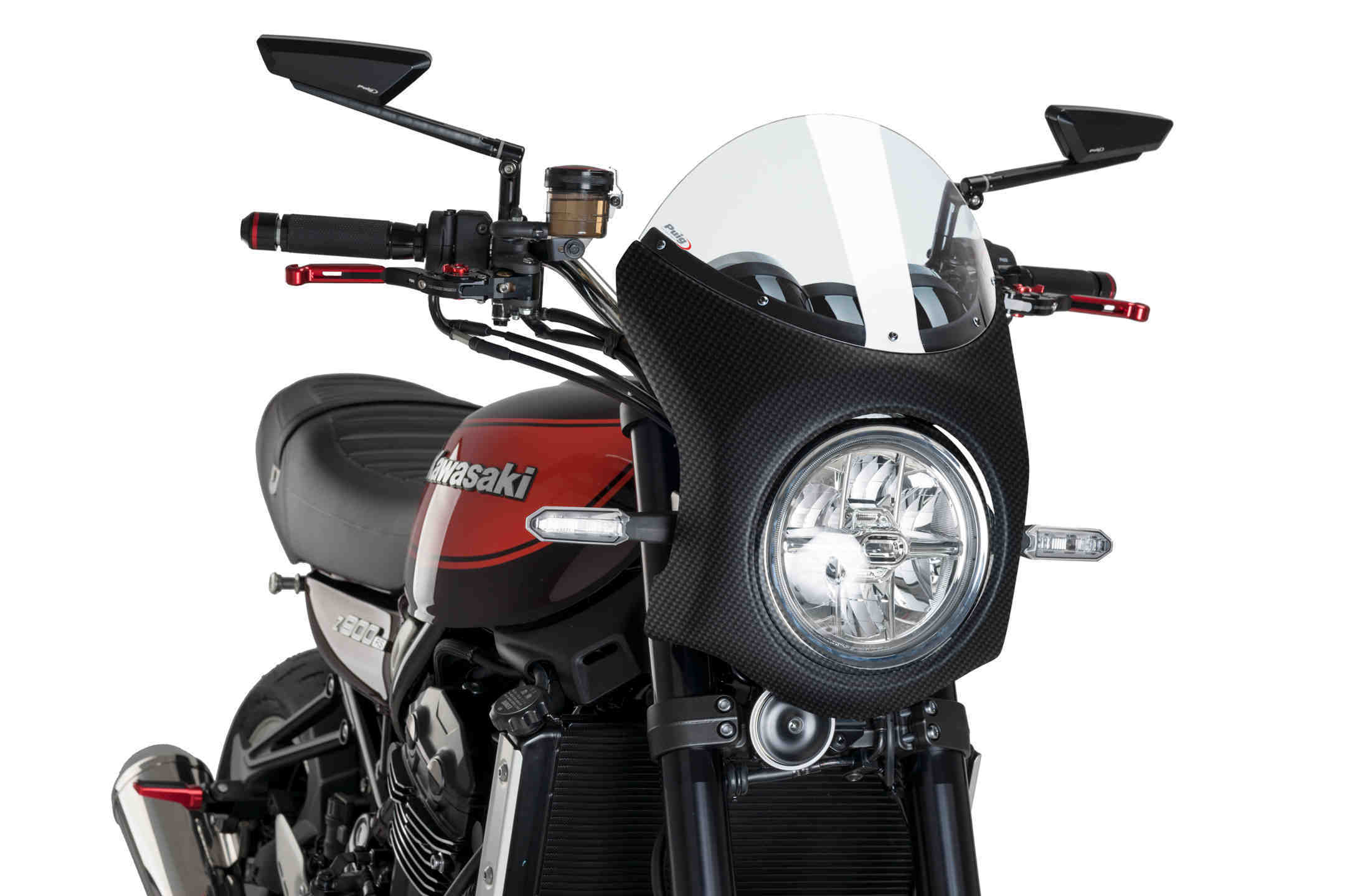 PUIG Cupula parabrisas semicarenado SIMIL CARBONO compatible con KAWASAKI Z900RS - Imagen 1 de 11