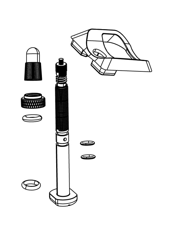 válvula de repuesto para sensor de presión tyrewiz bontraguer line pro/elite 30 (50mm)