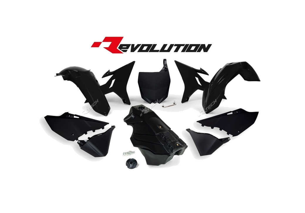 kit de plastica completo + tanque de combustible gasolina revolution