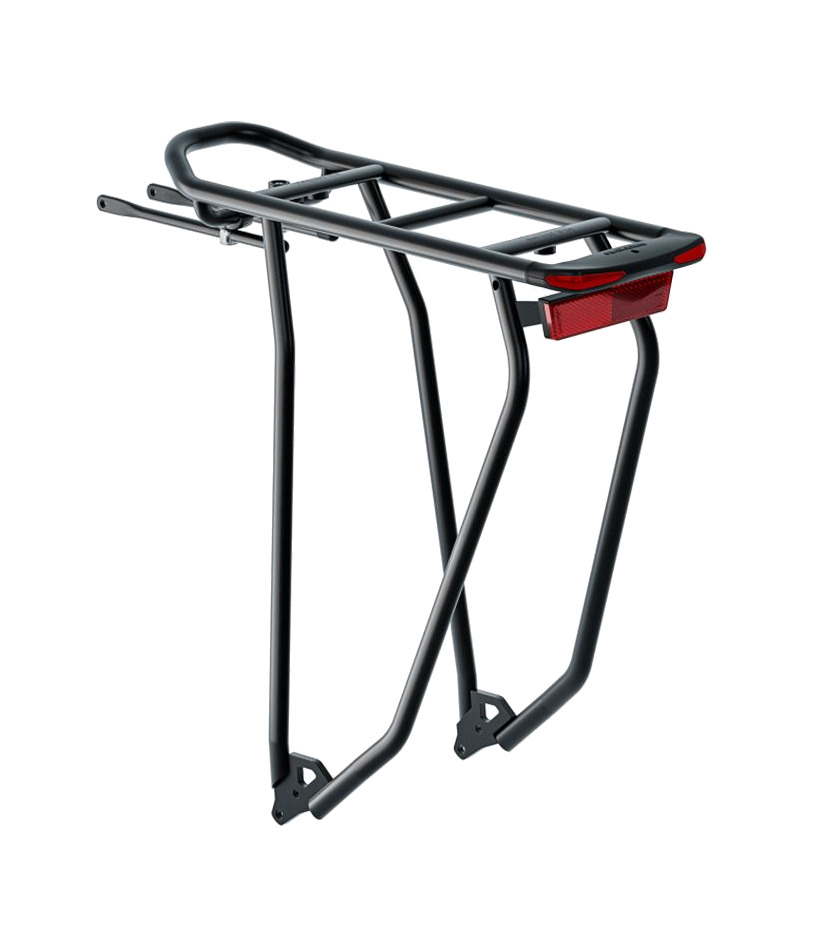 portabultos trasero para bicicleta con luz integrada aluminio gleamit 2.0 dc 26-29" snapit