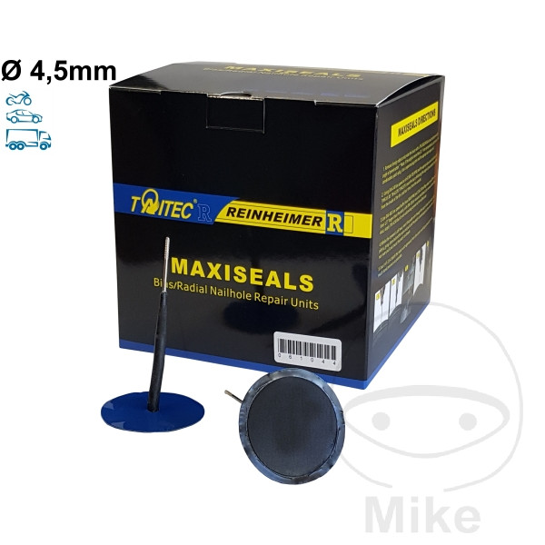 pack 25 parches seta reparación cubierta neumático maxi seal 4.5 mm