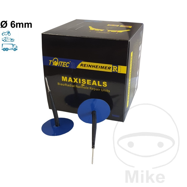 kit reparación pinchazos neumáticos tubeless moto maxi seal 6 mm