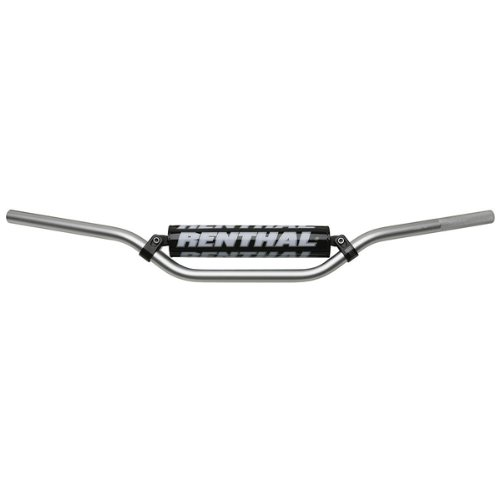 manillar motocross cr low silver with black pad 790-02-si-01-185