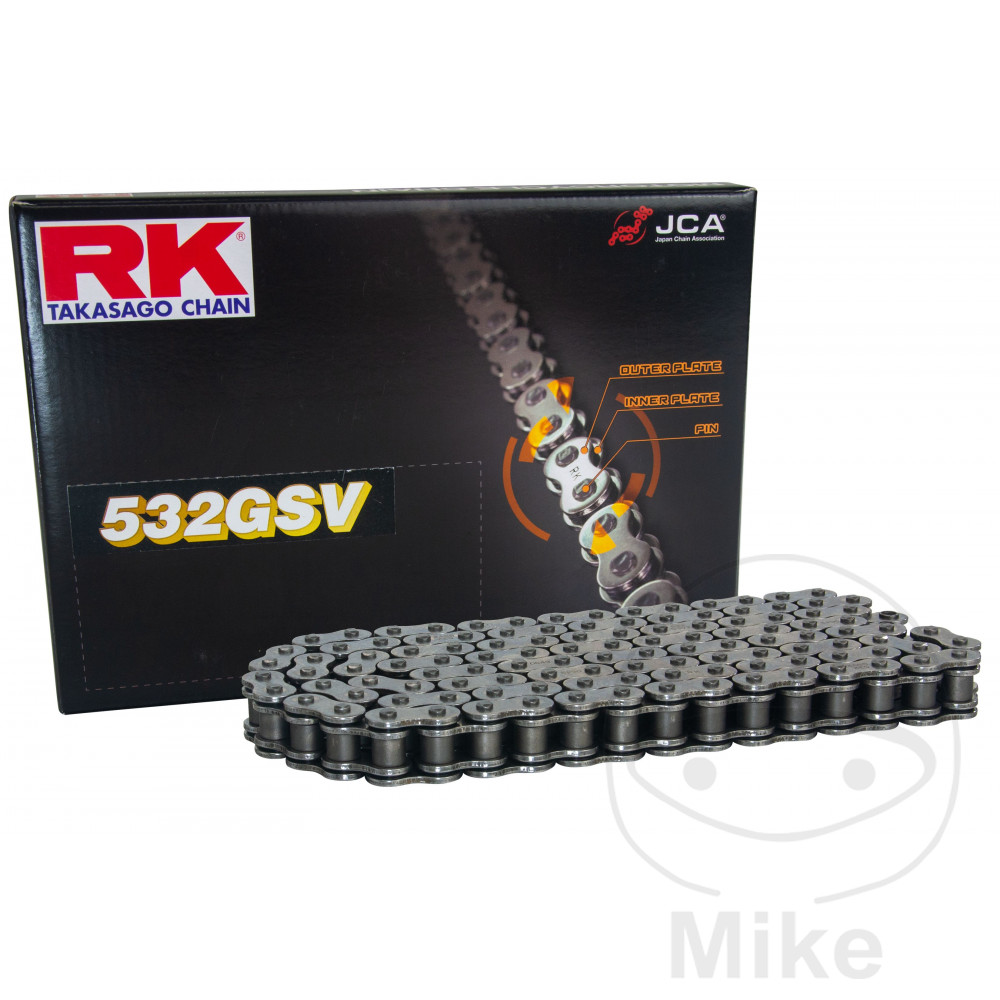 RK Open ketting met klinknagelhaak XW-RING 532GSV/116 - 第 1/1 張圖片