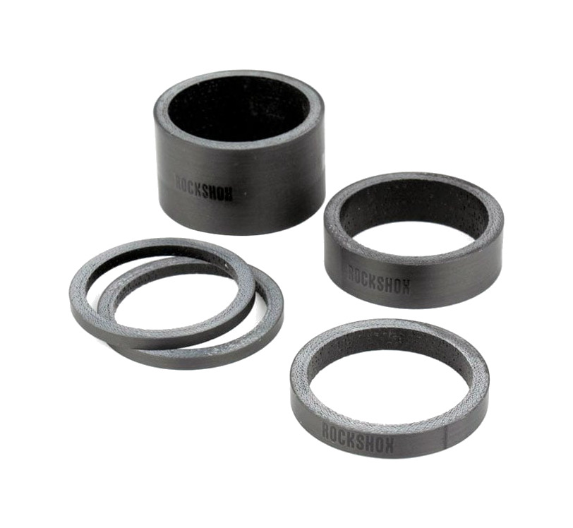 kit espaciador de horquilla en carbono con varios tamaños 5mm x 2 10mm 1 15mm