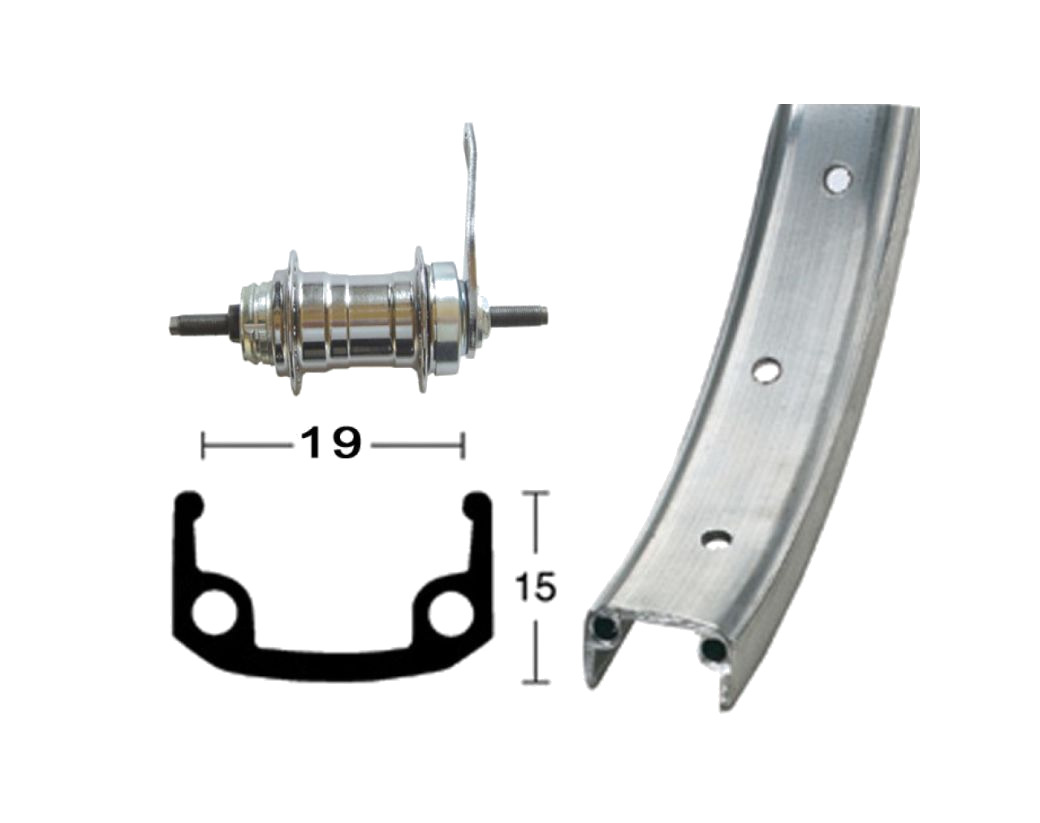 rueda completa trasera 16 8.5 mm