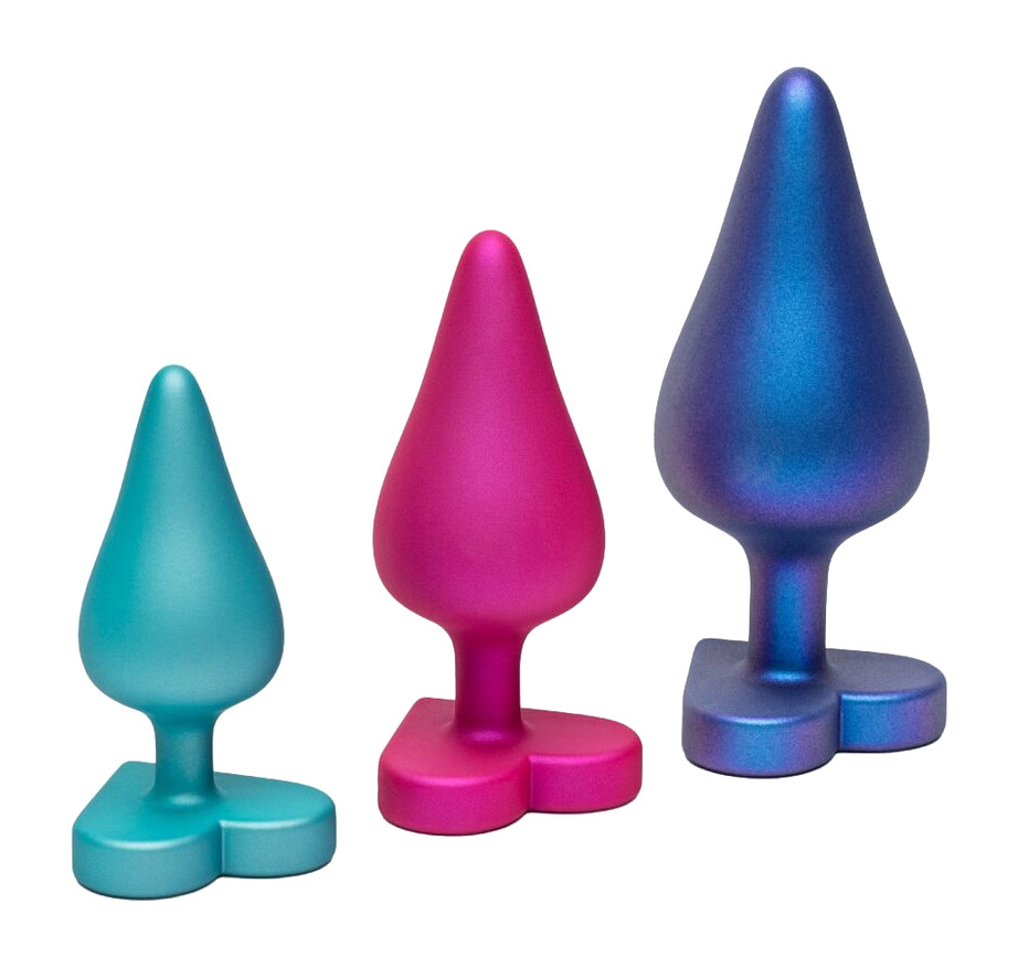 kit de entrenamiento anal con base en forma de corazón luster-55444