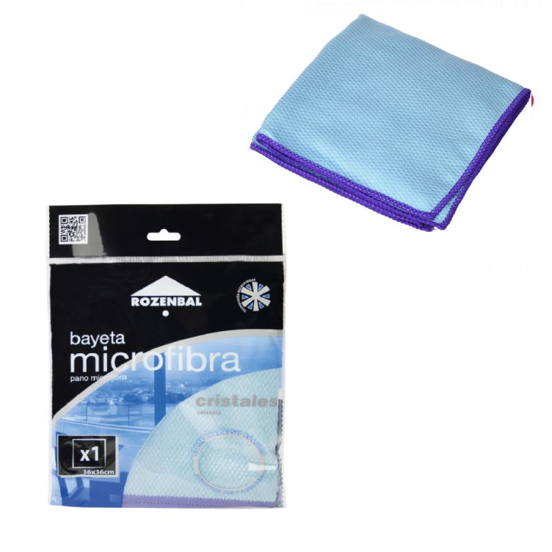 bayeta microfibra para cristales 36x36 cm
