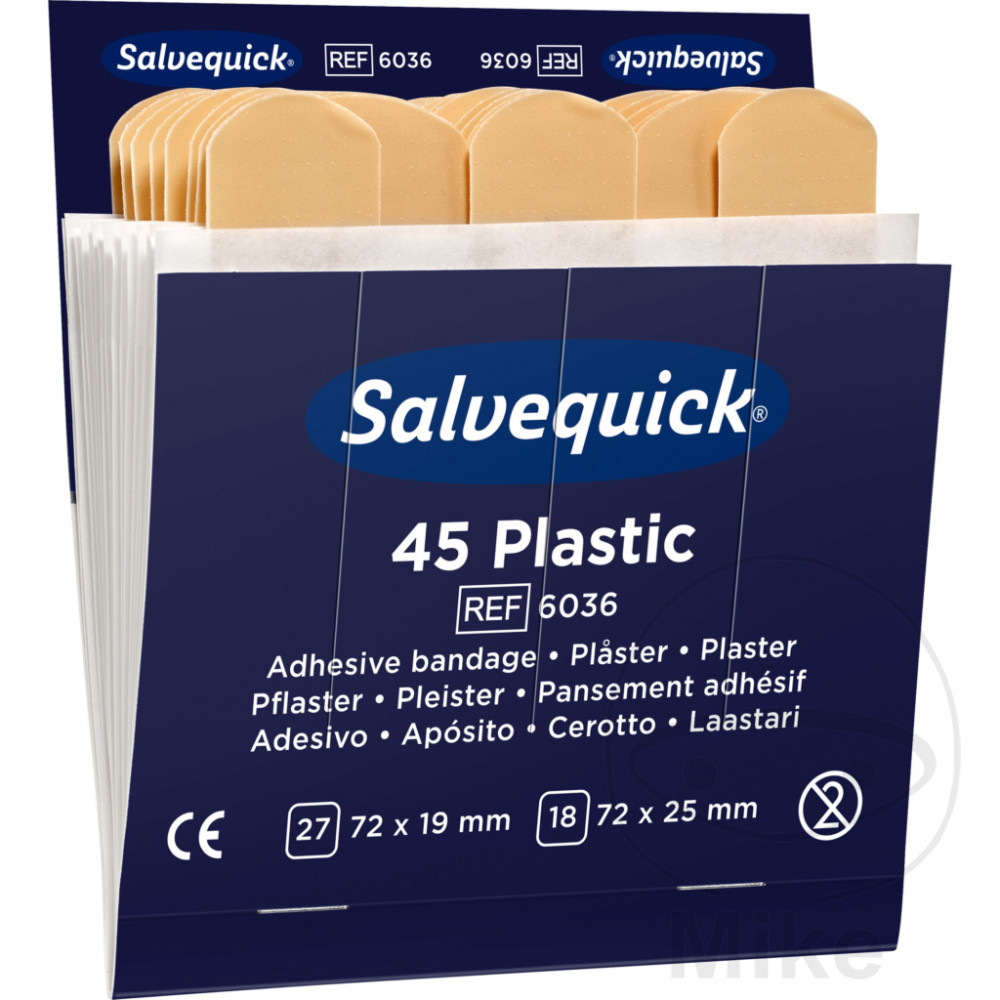 SALVEQUICK Pack of 45 first aid plastic strips - Picture 1 of 1