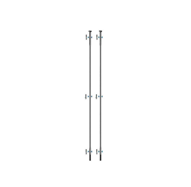 radio rueda bicicleta sin cabecilla 272 mm race straight pull