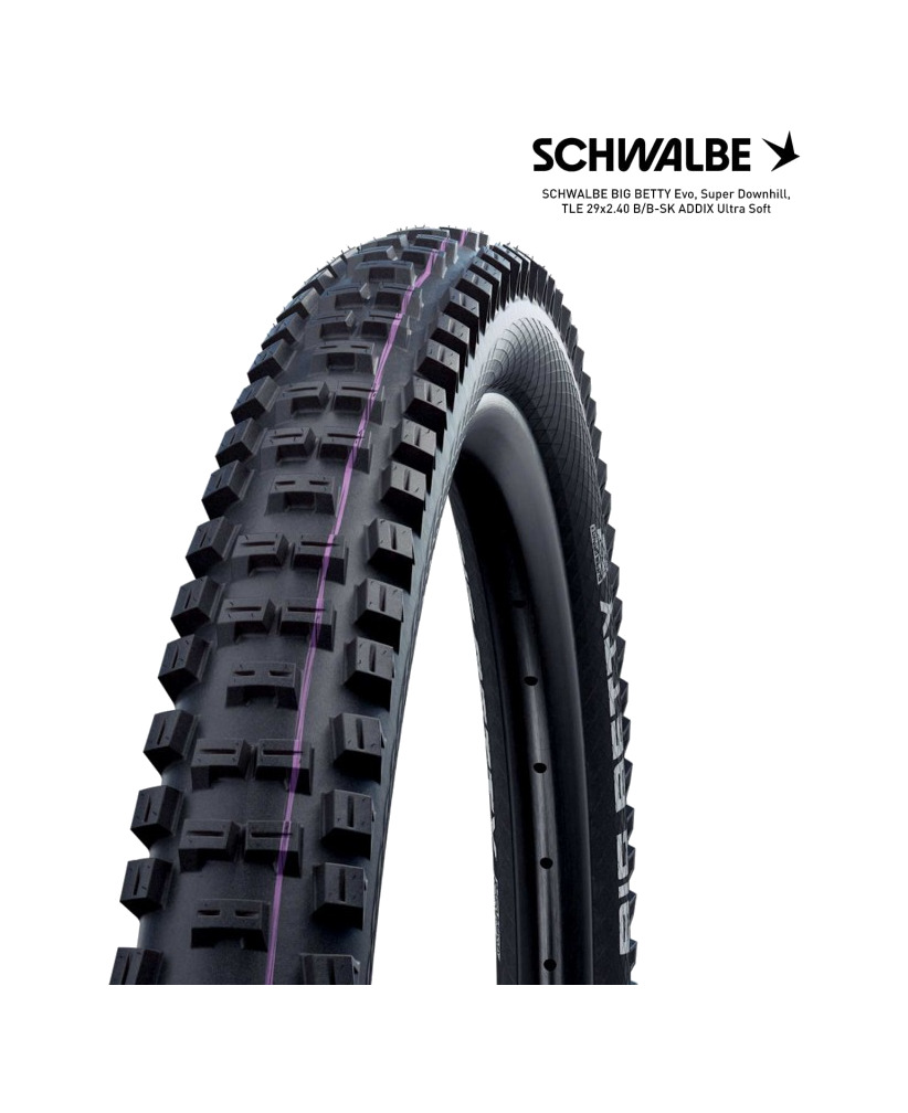 cubierta neumático para bicicleta de descenso big betty evo super downhill addix ultra soft 29x2.40 b/b-sk