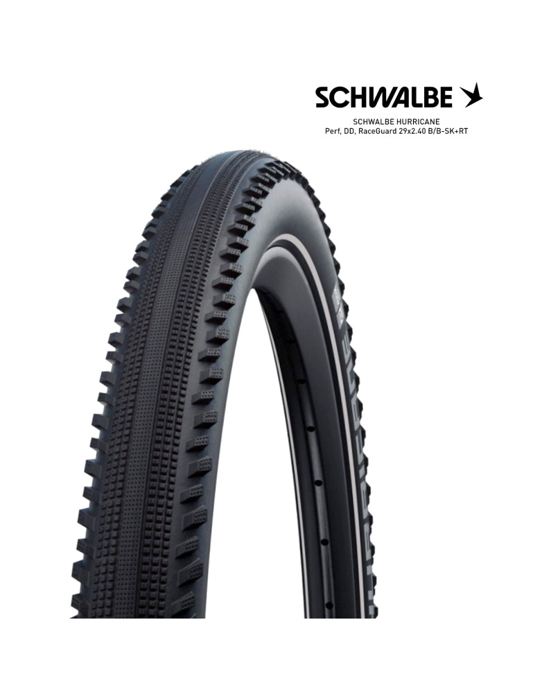 cubierta neumatico bicicleta hurricane perf dd raceguard 29x2.40 b/b-sk+rt