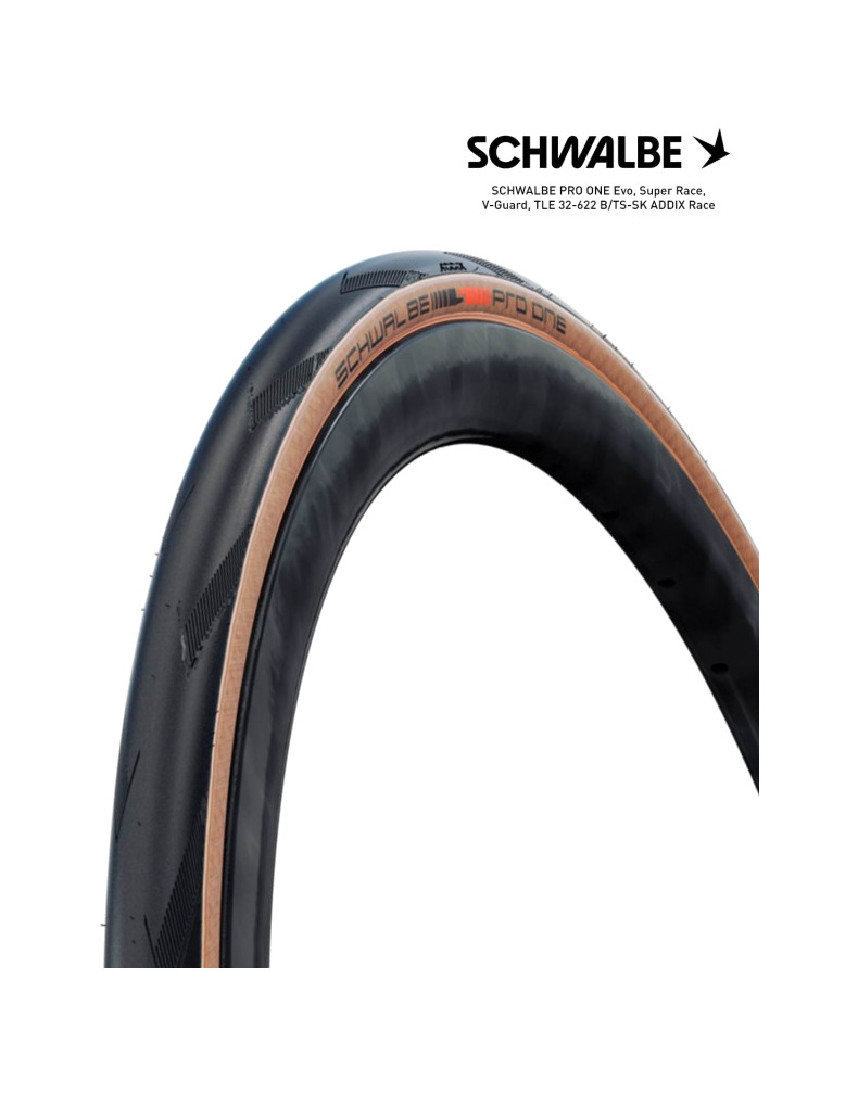 cubierta neumatico bicicleta pro one evo super race v-guard tle 28x1.25 700x32c b/ts-sk