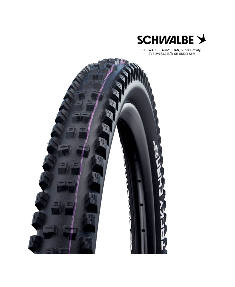 cubierta neumatico bicicleta tacky chan evo 29 super gravity addix soft 29x2.40 b/b-sk