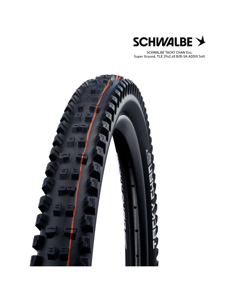 cubierta neumatico bicicleta tacky chan evo super ground tle addix soft 29x2.40 b/b-sk