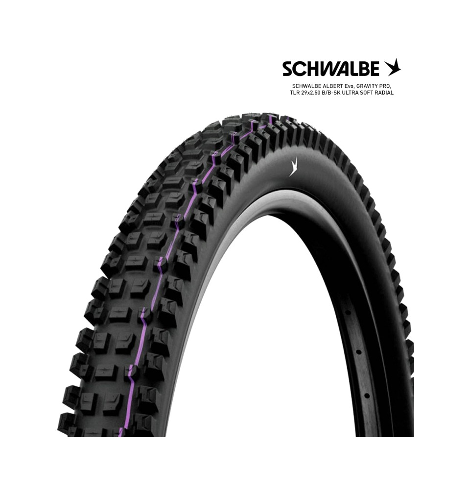 cubierta neumatico bicicleta albert evo 29 gravity pro ultra soft radial 29x2.50 b/b-sk