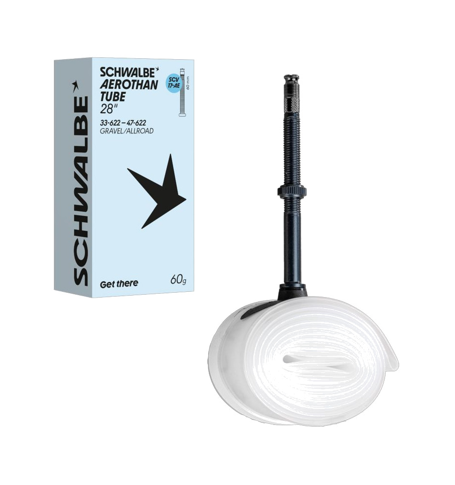 cámara de aire con válvula presta y sistema clik valve tpu aerothan 28" clik valve 60 mm 33/47-622