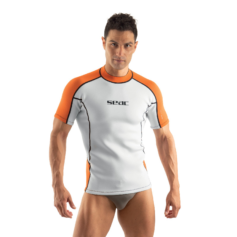 camiseta térmica hombre de neopreno manga corta fit 2 mm