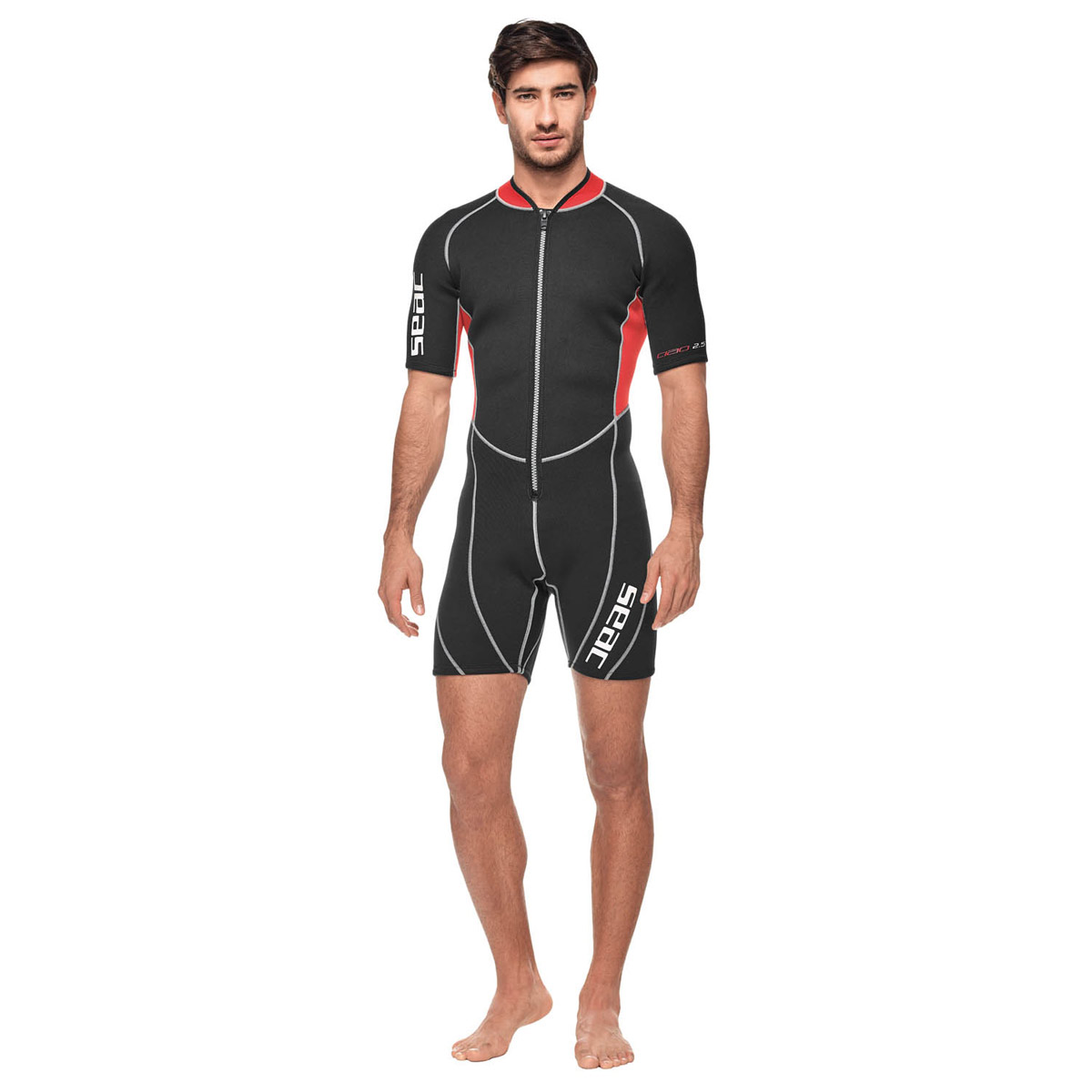 traje húmedo de buceo seac ciao man 2.5mm - shorty con cremallera frontal