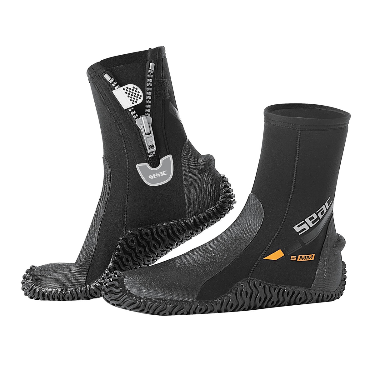 escarpines con suela de buceo basic boots hd with zip 5mm de seac sub