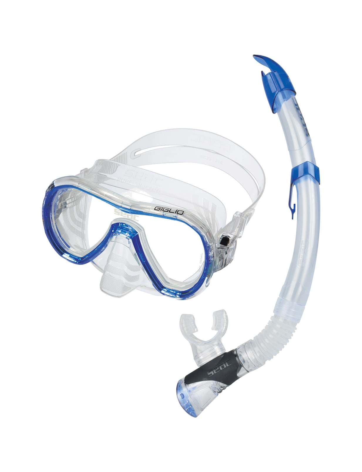SEAC SUB kit GOGGLES and tube with valve snorkel diving LIGLIO - Picture 3 of 5