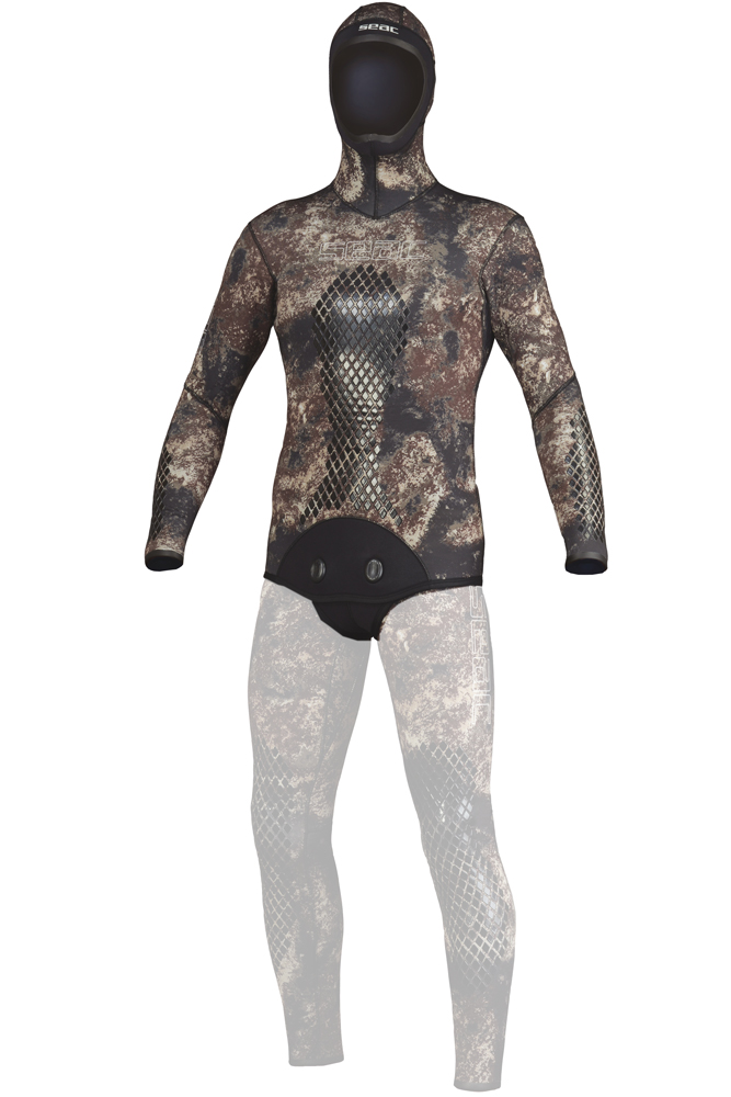 chaqueta de neopreno para pesca submarina seac sub kama vest man 5 mm