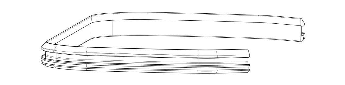 recambio perfil para maleta baul sp 30 930mm