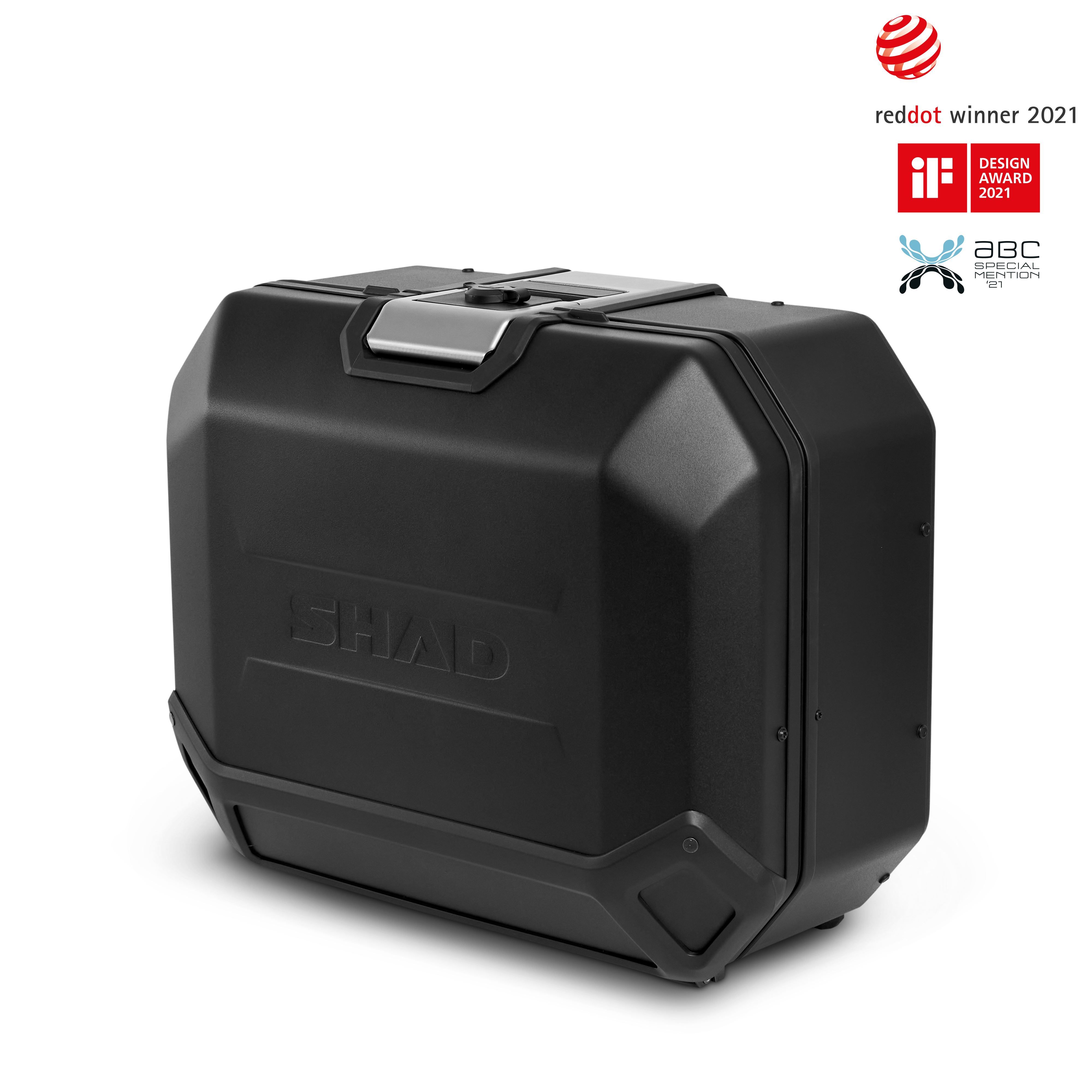 maleta lateral izquierda de aluminio tr36l terra black edition (1u)