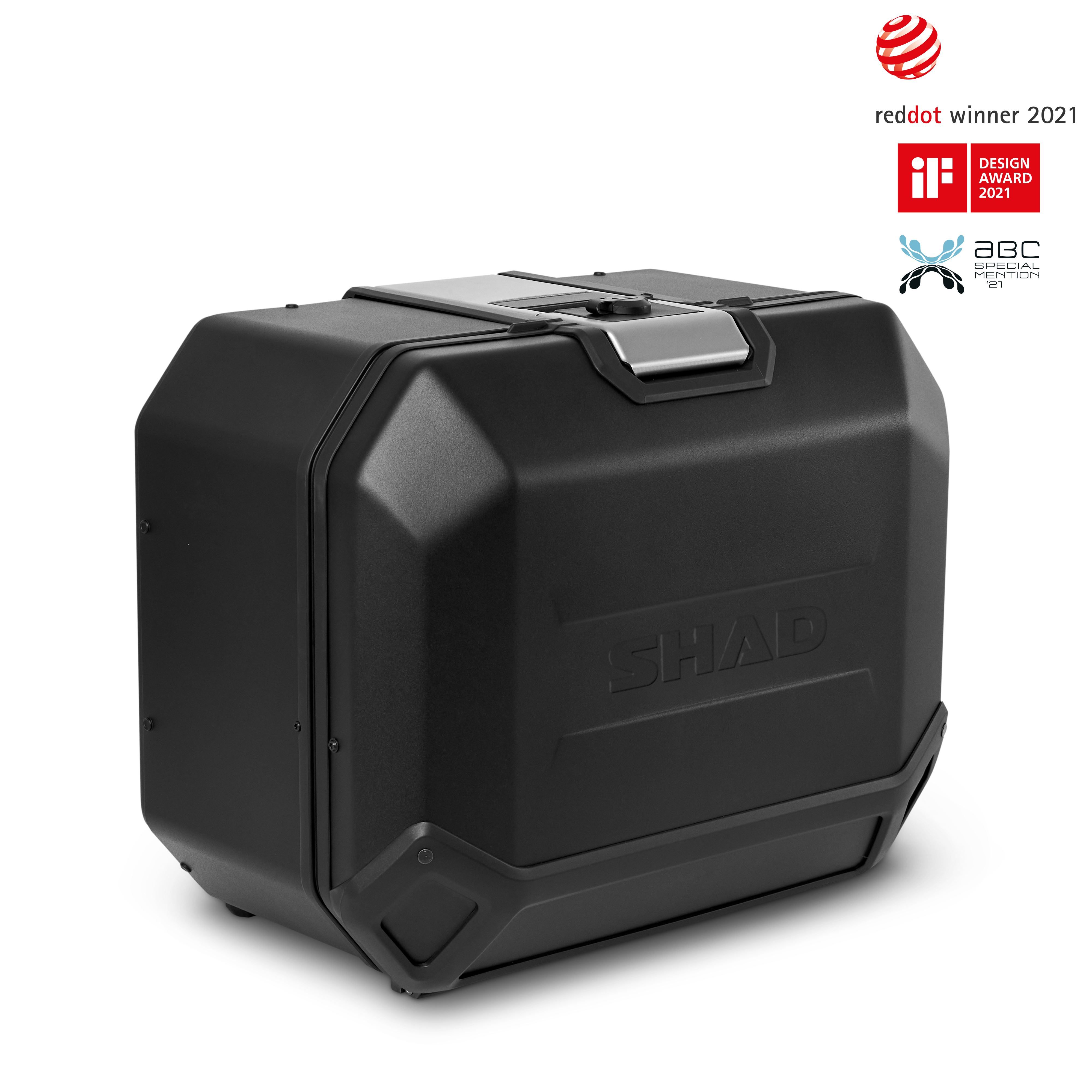 maleta lateral derecha trasera moto equipaje tr47r terra black edition (1u)