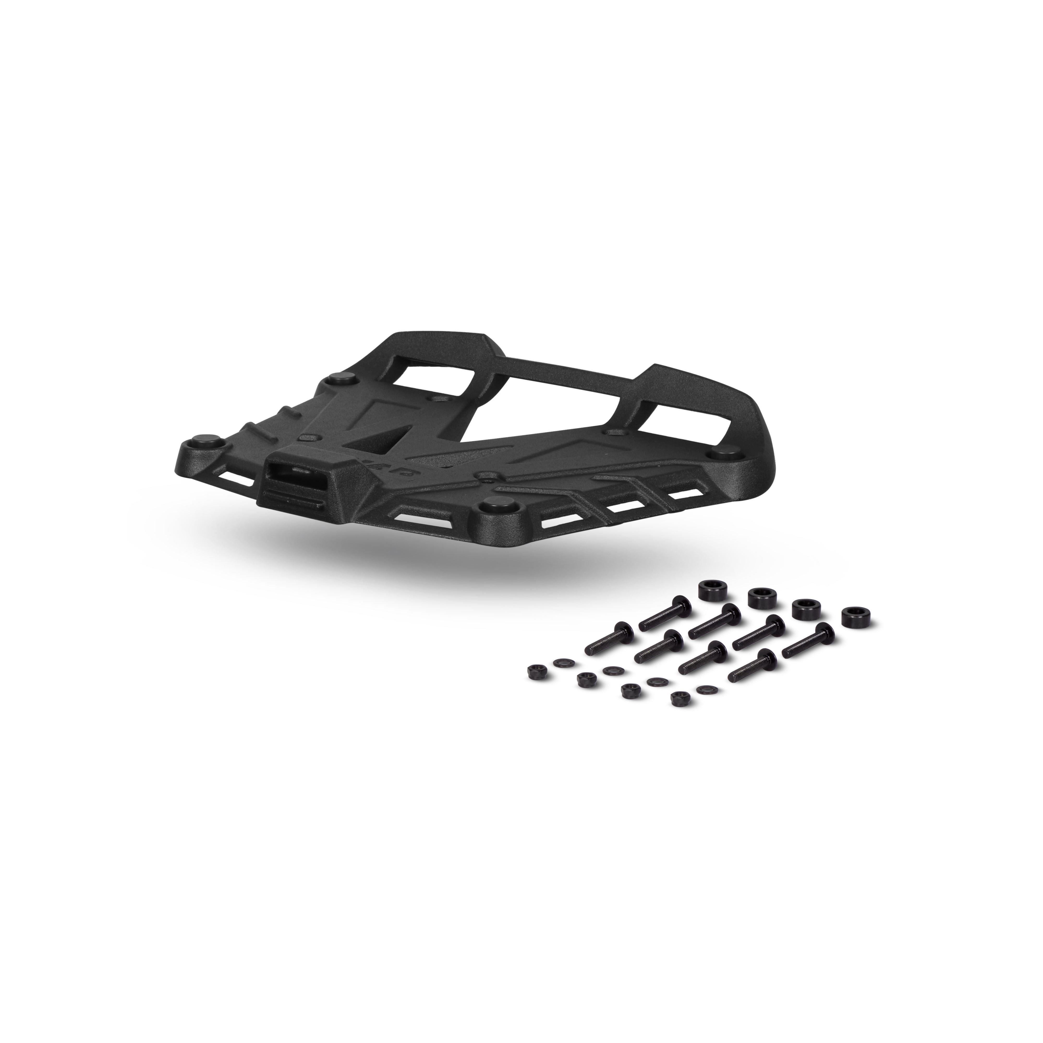 platina parrilla de aluminio negra con tornillos