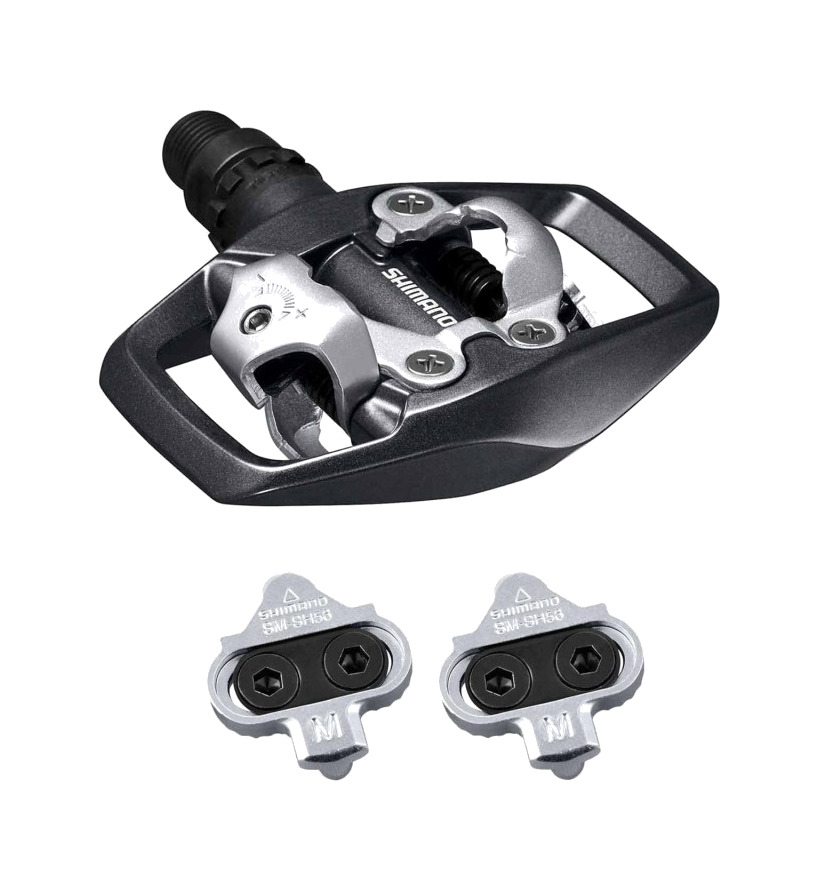 pedal de bicicleta + calas ed500 spd + sm-sh56