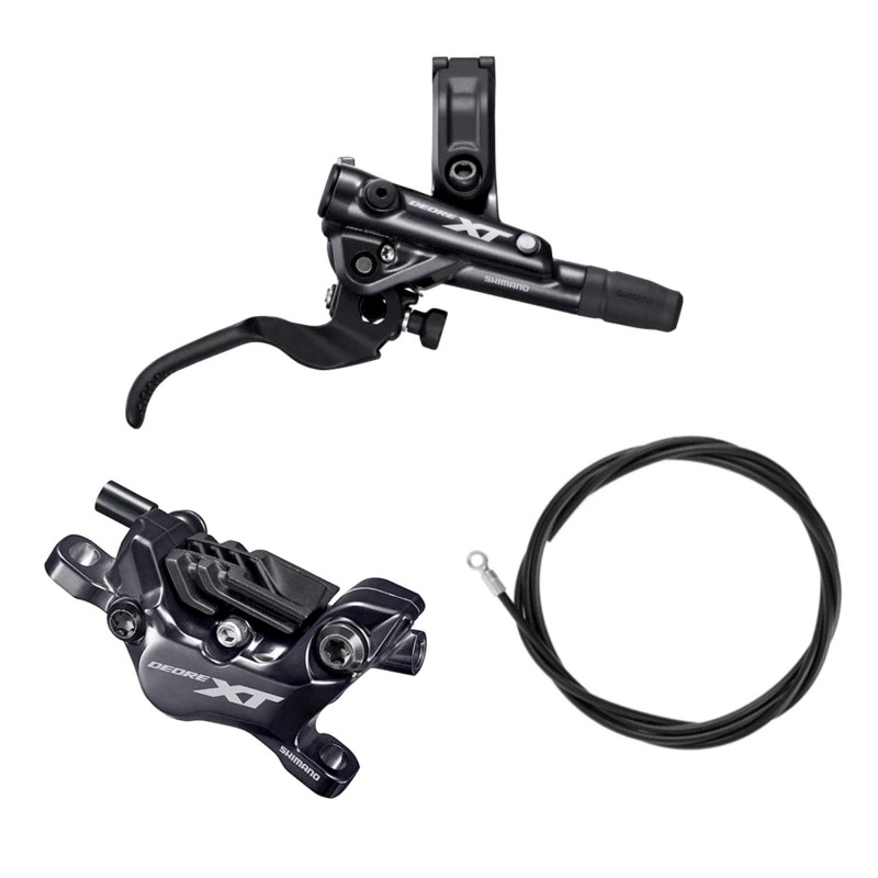 kit de freno de disco para bicicleta trasero con latiguillo bl-m8100 + br-m8120 4 pistones xt