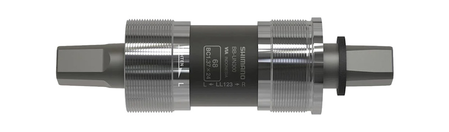 eje cartucho de pedalier compacto cuadradillo  bb-un300 bsa 68-113mm